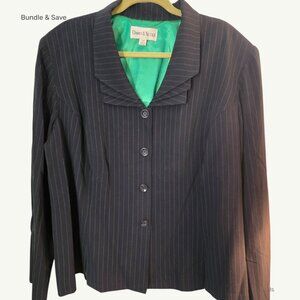 💼 Danny & Nicole 2-Piece Pinstripe Suit – Size 24